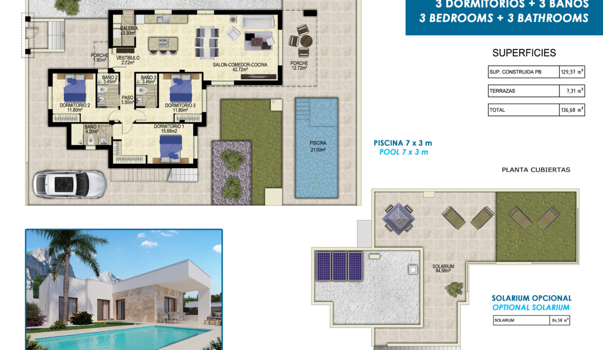 Villa Marina Baja plans
