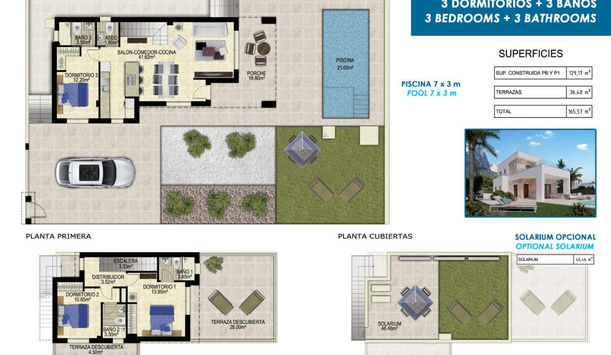 Villa Monte Ponoig plans